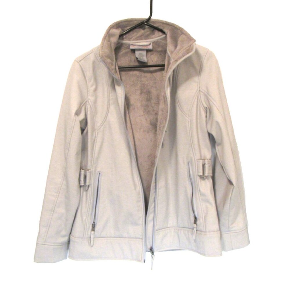Gray Free Country Women's Removable Hood Zip Winter Jacket, Faux Fur Lining, S